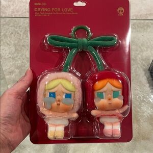 Authentic Crying for Love Plush Hanging Toys - Pink and Red